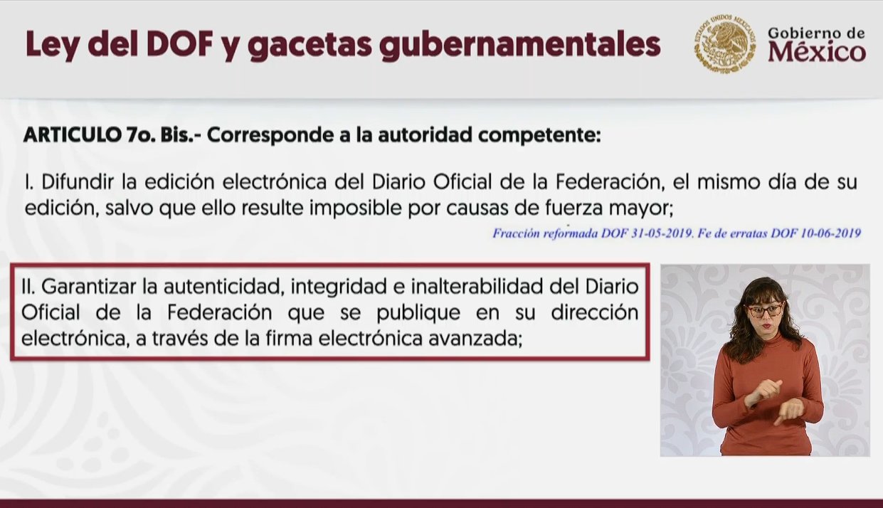 Sheinbaum presenta la ley del DOF