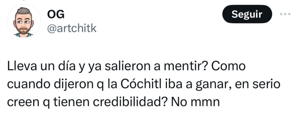 Un día y ya mienten