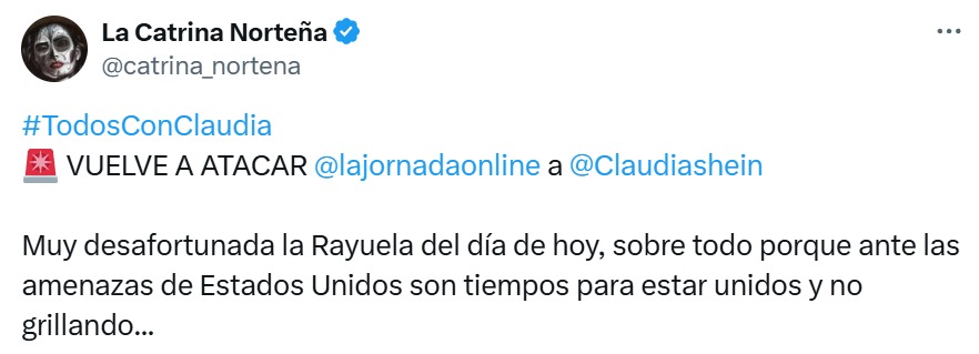 Catrina critica La Jornada