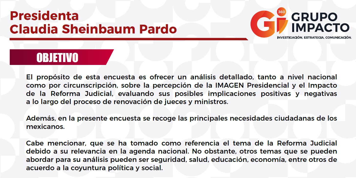 Encuesta de Grupo Impacto sobre reforma judicial