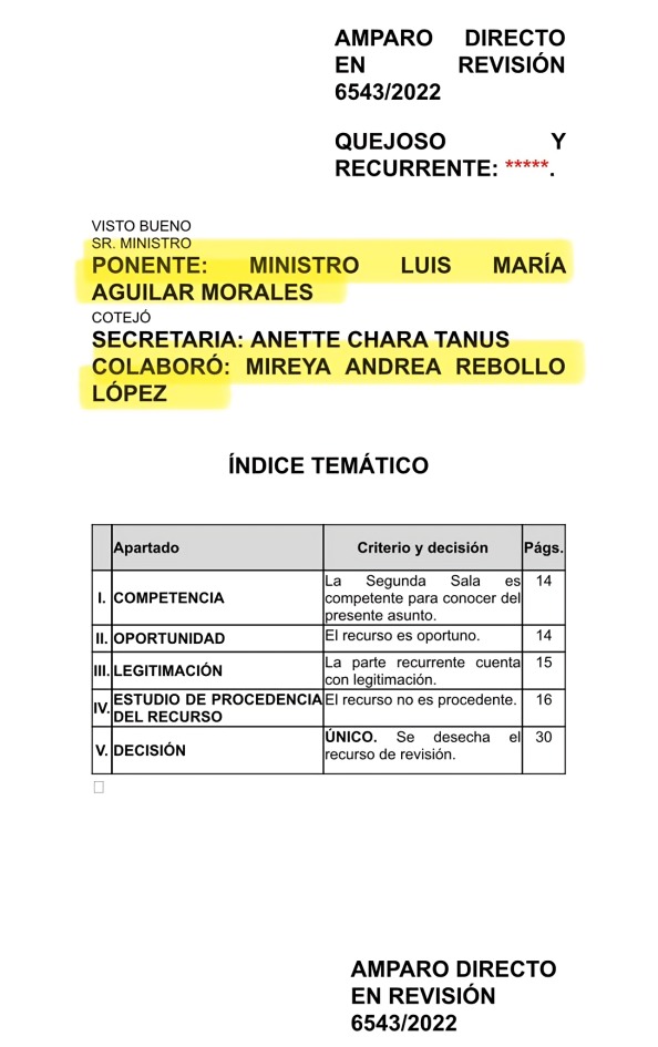 Hija de Mónica López Benítez trabaja en el PJF