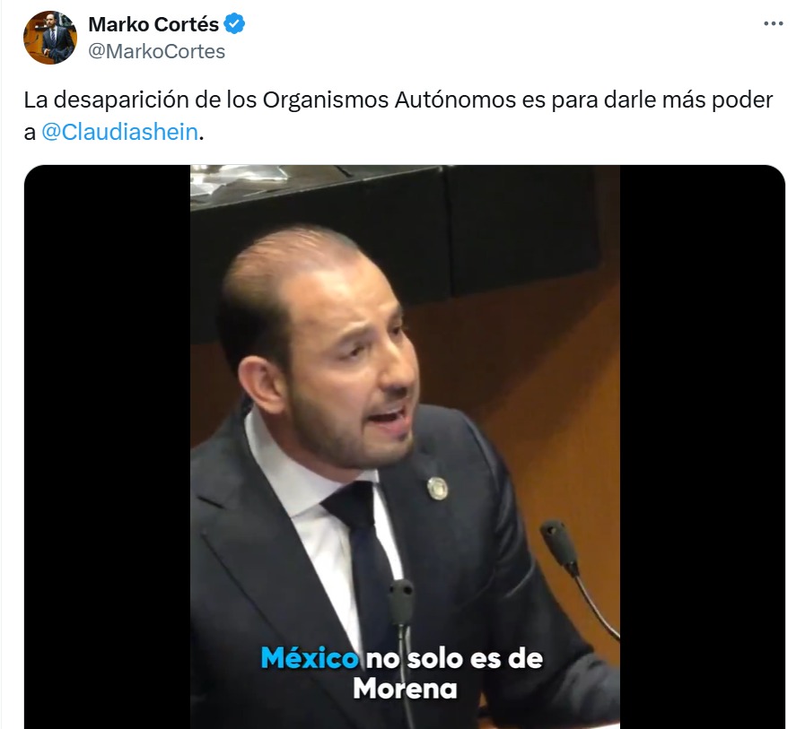 Marko Cortes, publicación en X