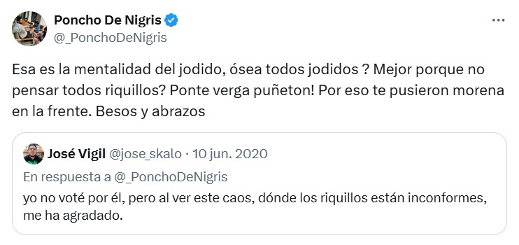 Poncho de Nigris critica a Morena