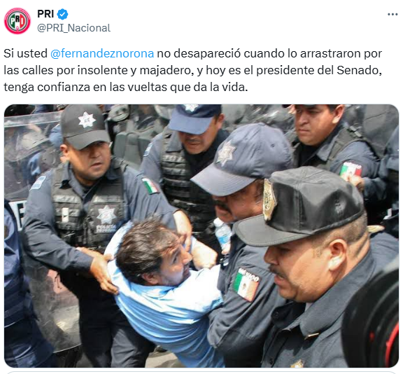 PRI amenaza a Noroña