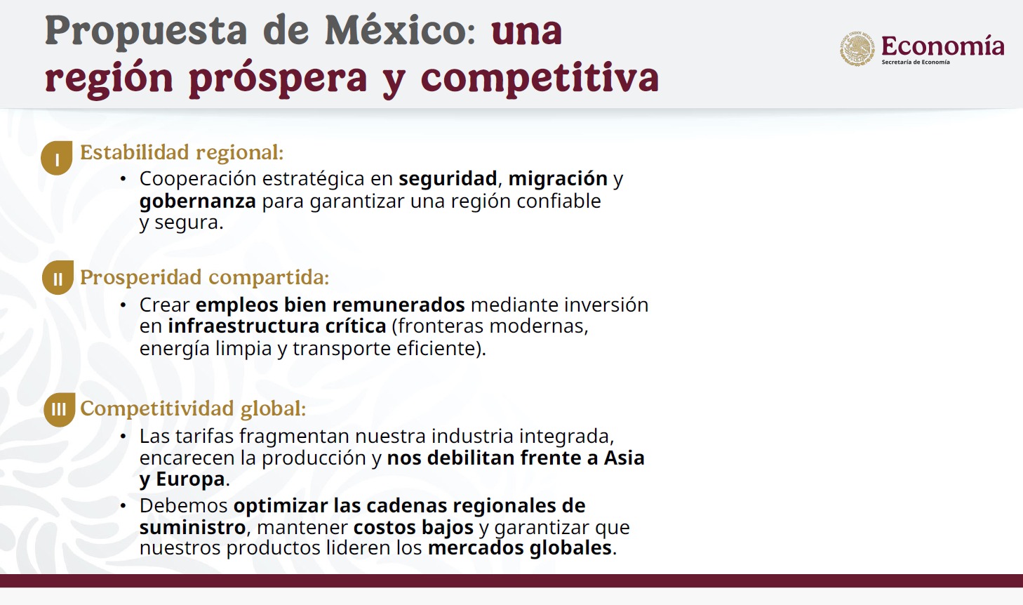 México lanza a EU propuesta arancelaria