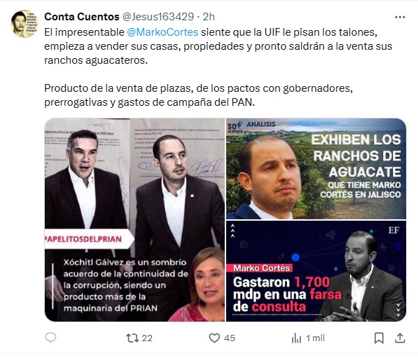 Redes tunden a Marko Cortés 