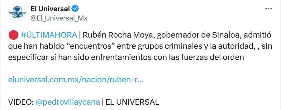 Rocha Moya, El universal 