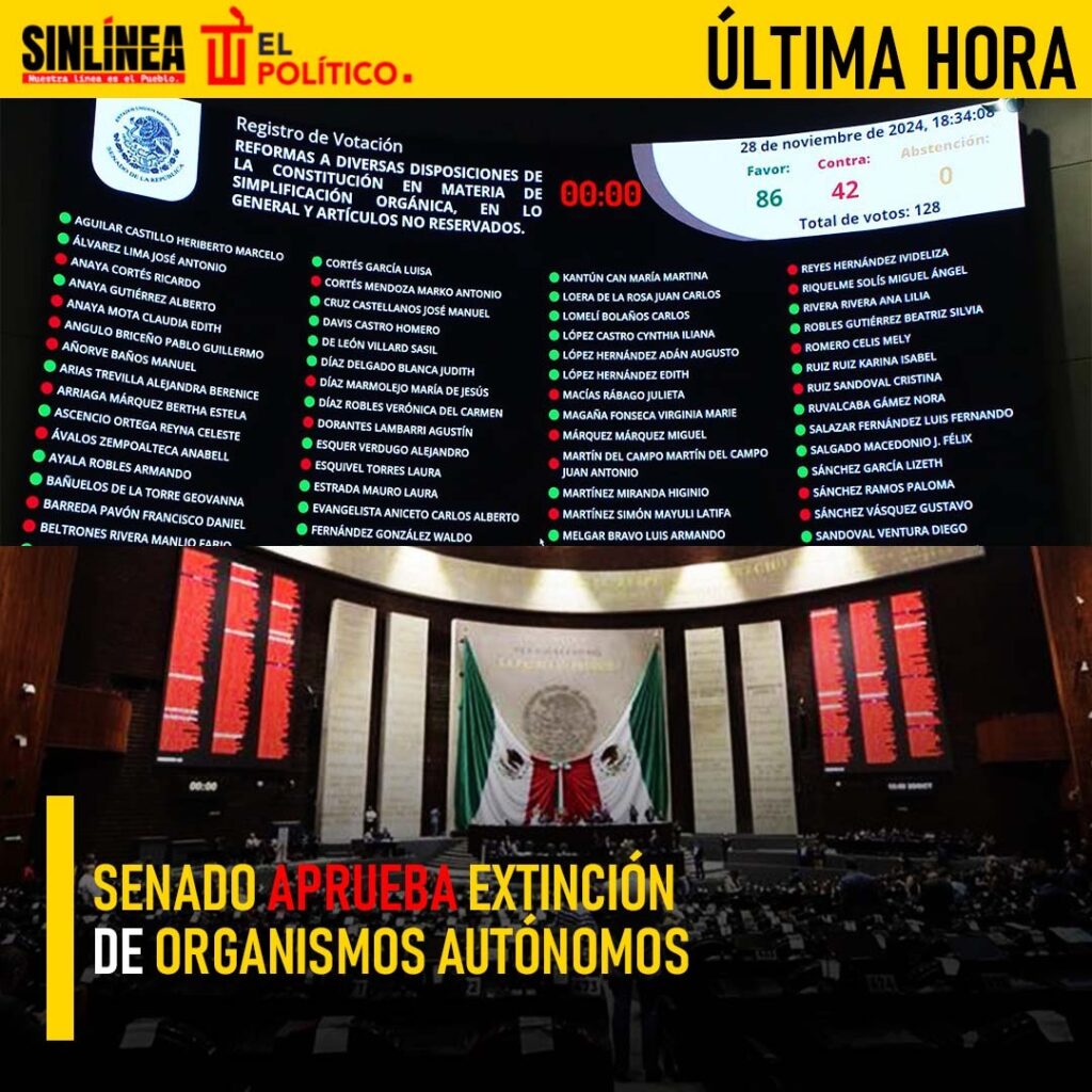 Senado aprueba extinción organos autónomos