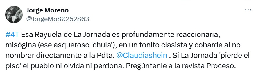 Señalan misoginia de La Jornada