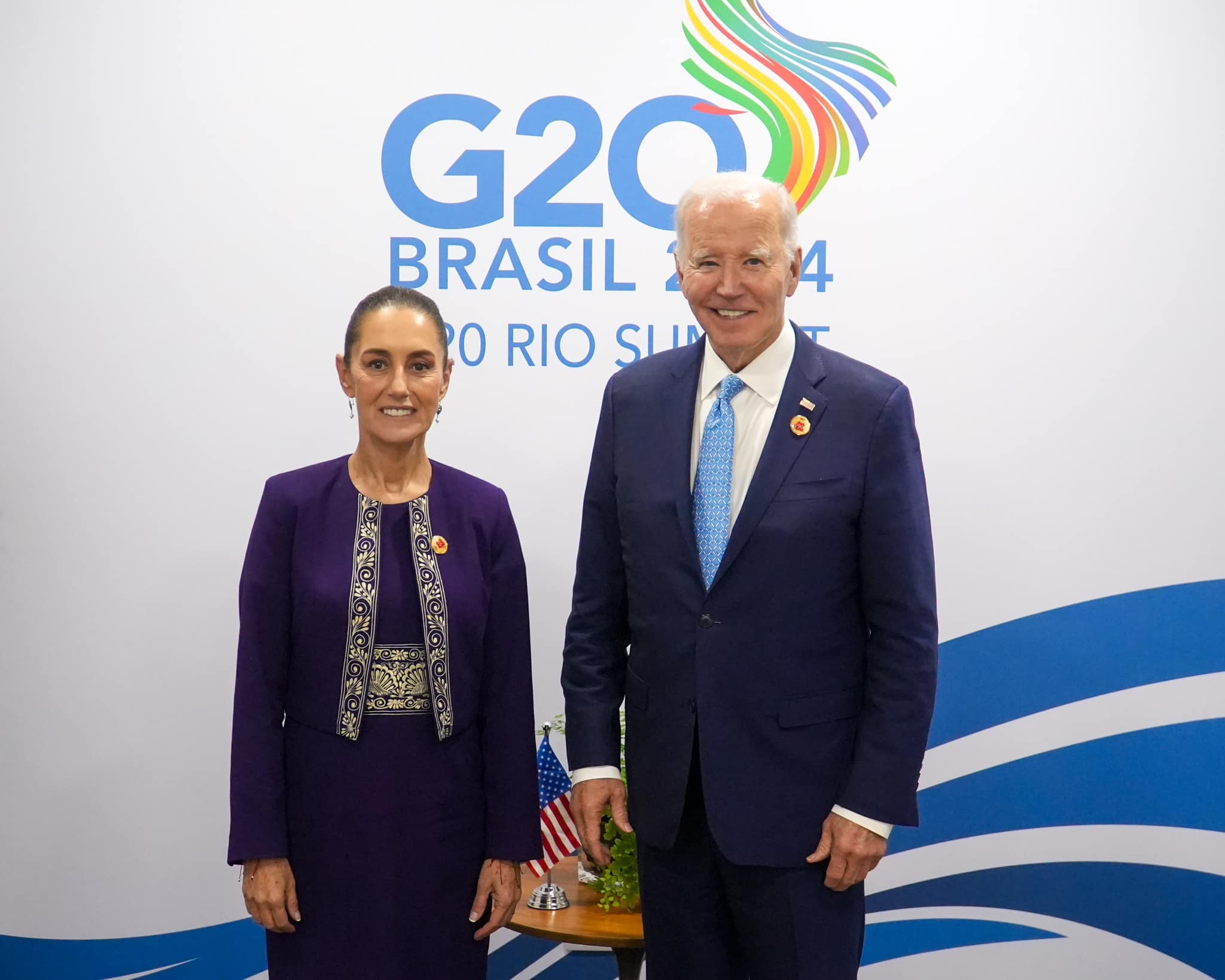 ¿Con qué líderes se reunió Sheinbaum en el G20?