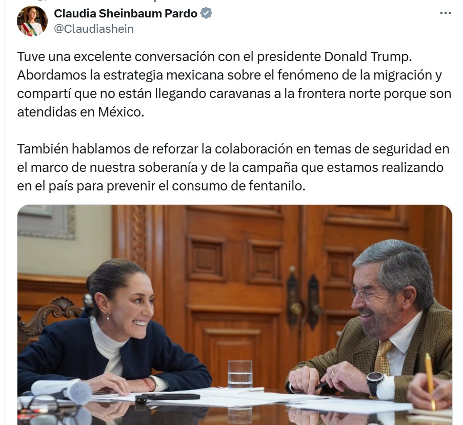 Sheinbaum llamada con trump