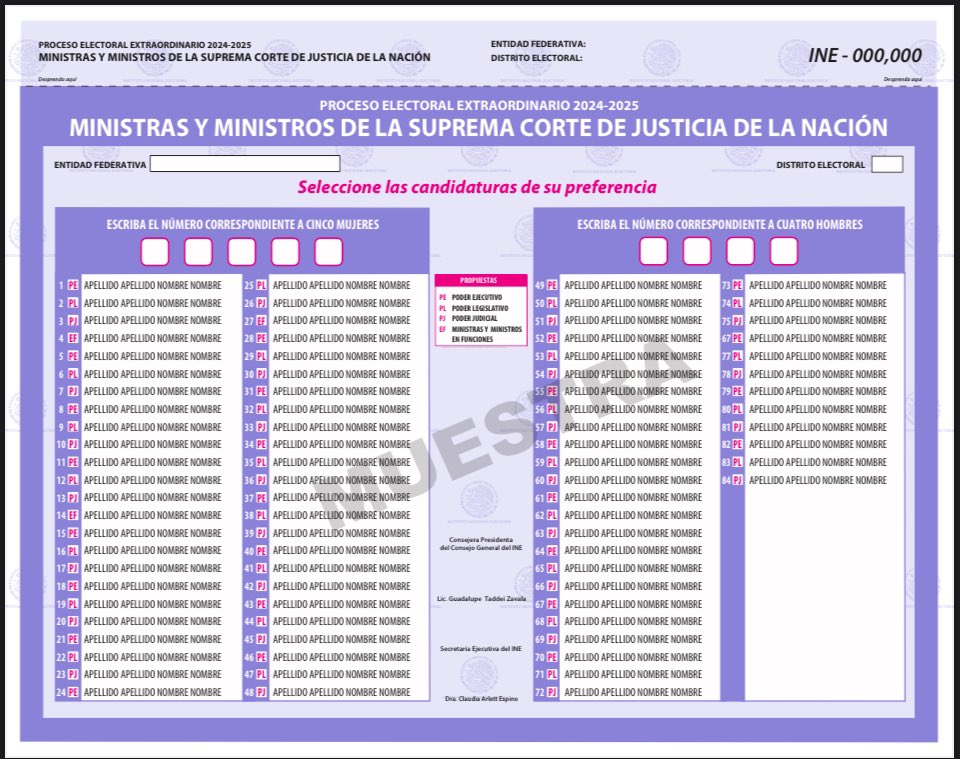 Boletas ministros