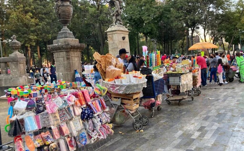 Comercio ambulante en el centro