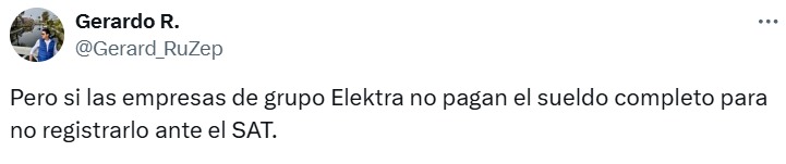 Elektra no paga sueldo completo