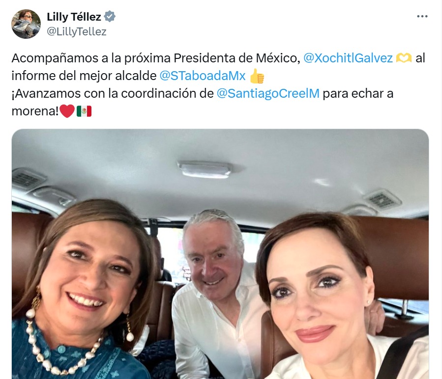 Lilly Téllez y Xóchitl Gálvez