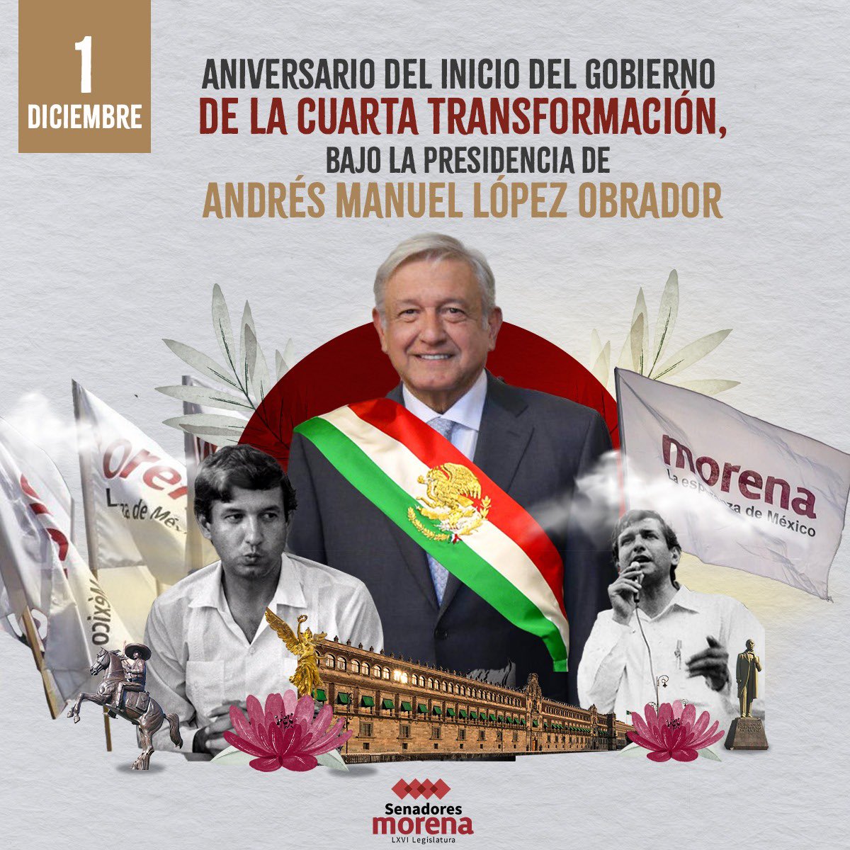 Morena conmemora el aniversario de la 4T