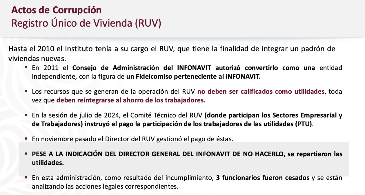 Octavio Romero exhibe red de corrupción en el Infonavit