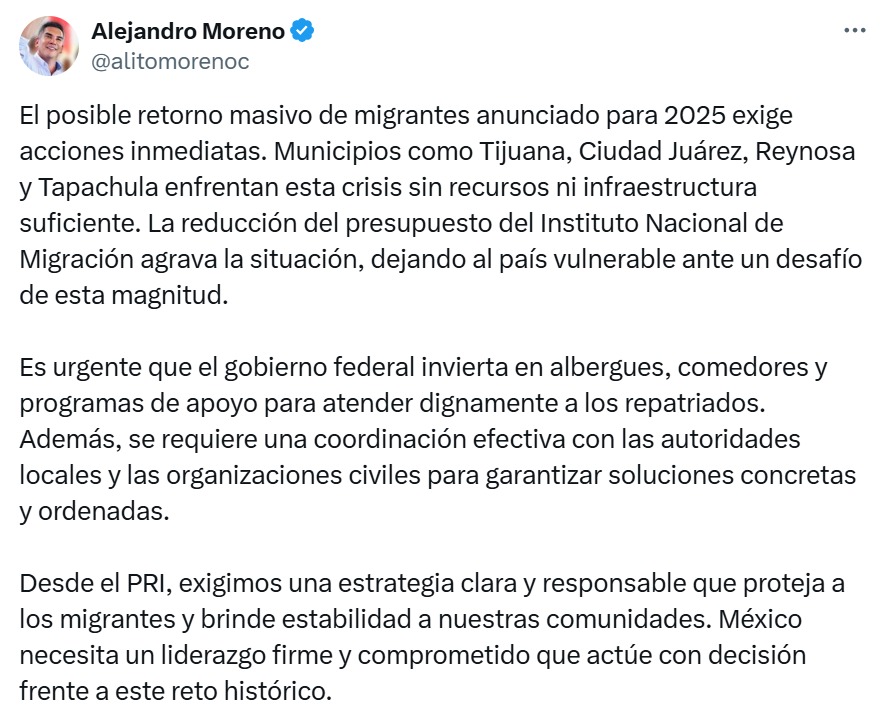 PRI, publicación de Alito