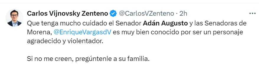 Senador panista violento