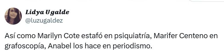 Usuarios cuestionan a Anabel Hernández