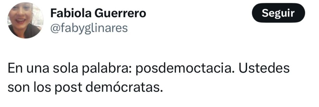 Ellos son postdemócratas