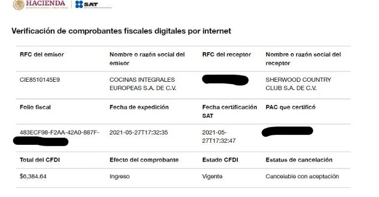 Facturas de la empresa de Enrique Vargas