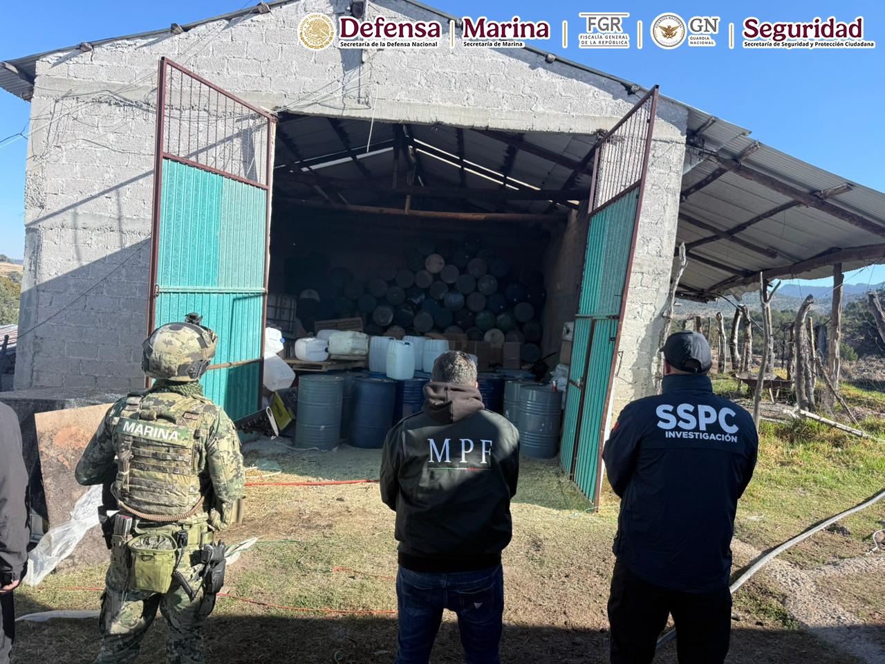 Gobierno federal logra detención de implicados en laboratorios de drogas