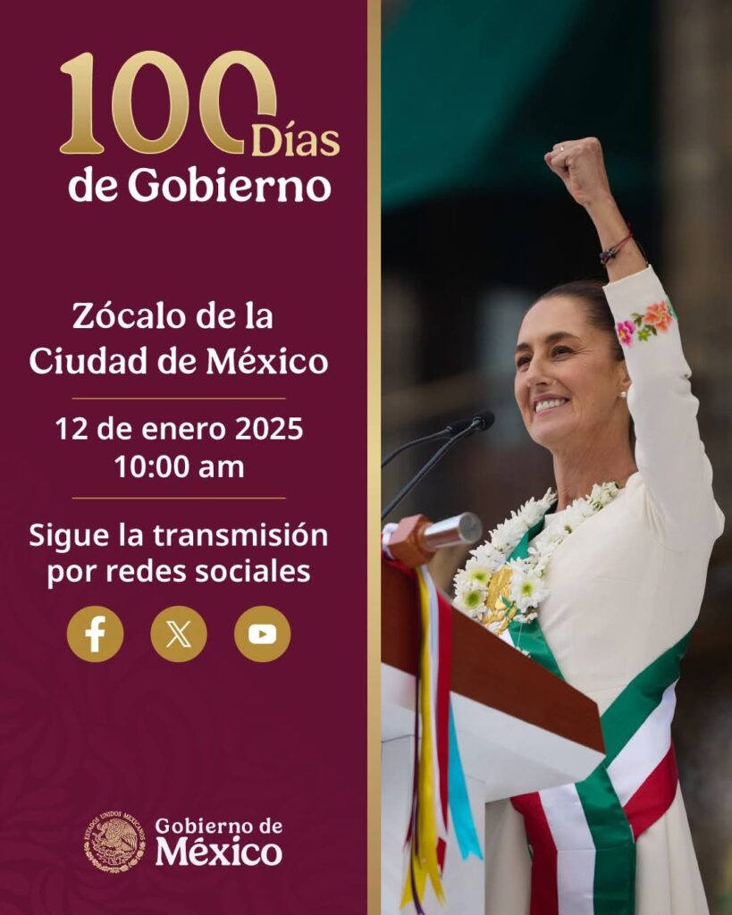 Invitación 100 días de Sheinbaum