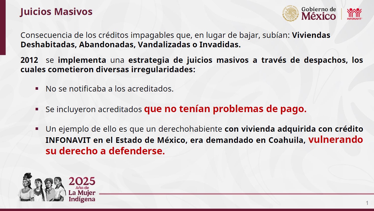 Juicios masivos en Infonavit