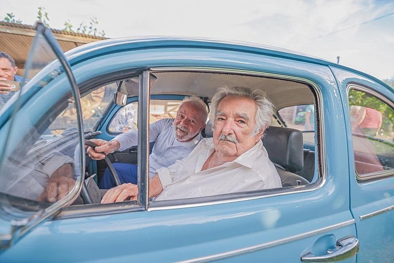 Pepe Mujica en su VW