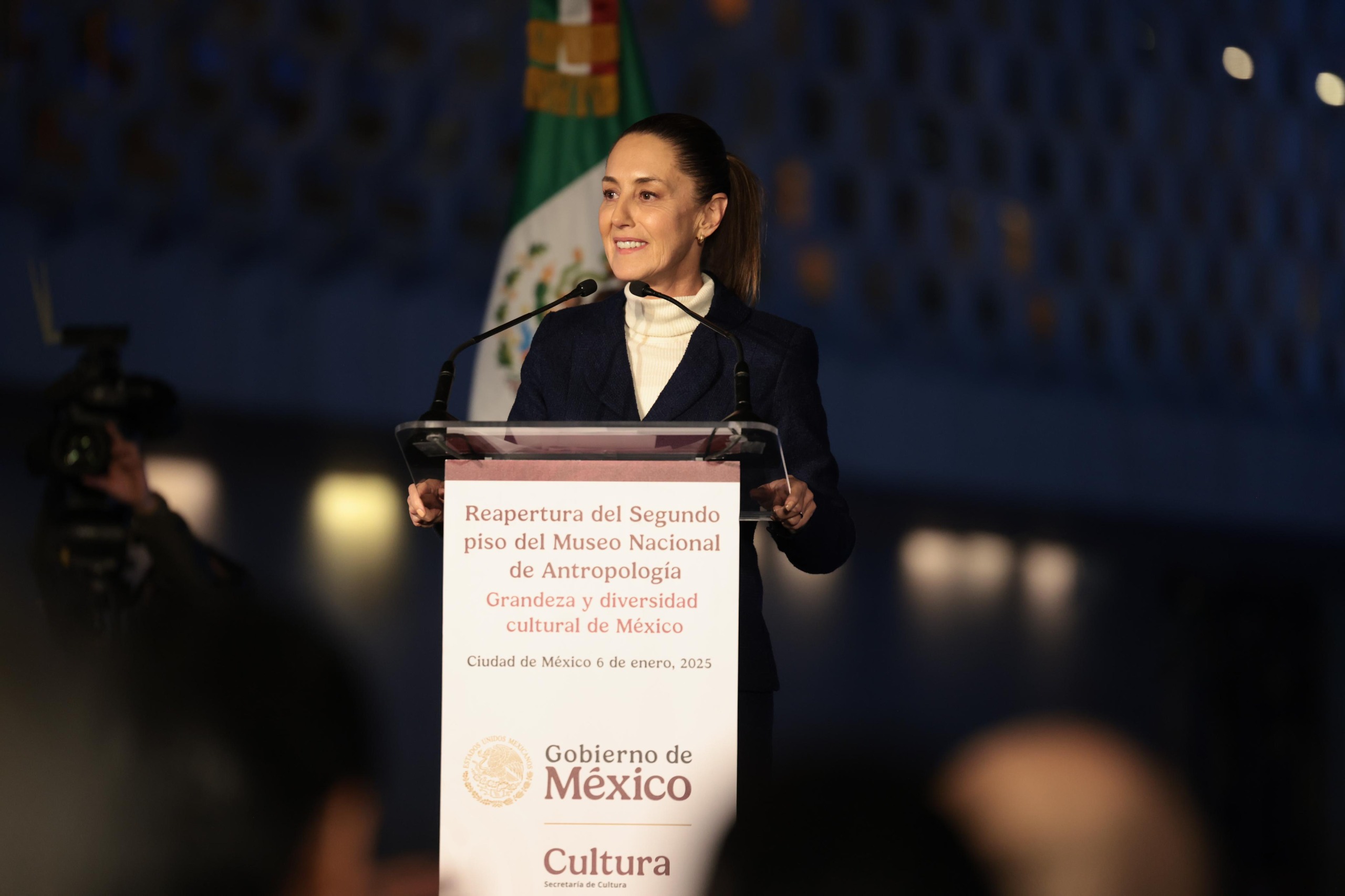 Sheinbaum inaugura el segundo piso del Museo de Antropología