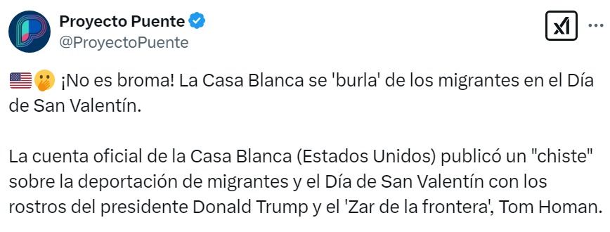 Casa Blanca se burla de migrantes