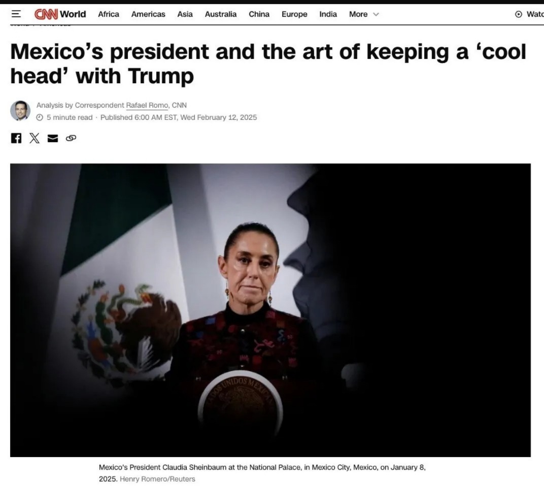 CNN celebra medidas de negociación de Sheinbaum con Trump