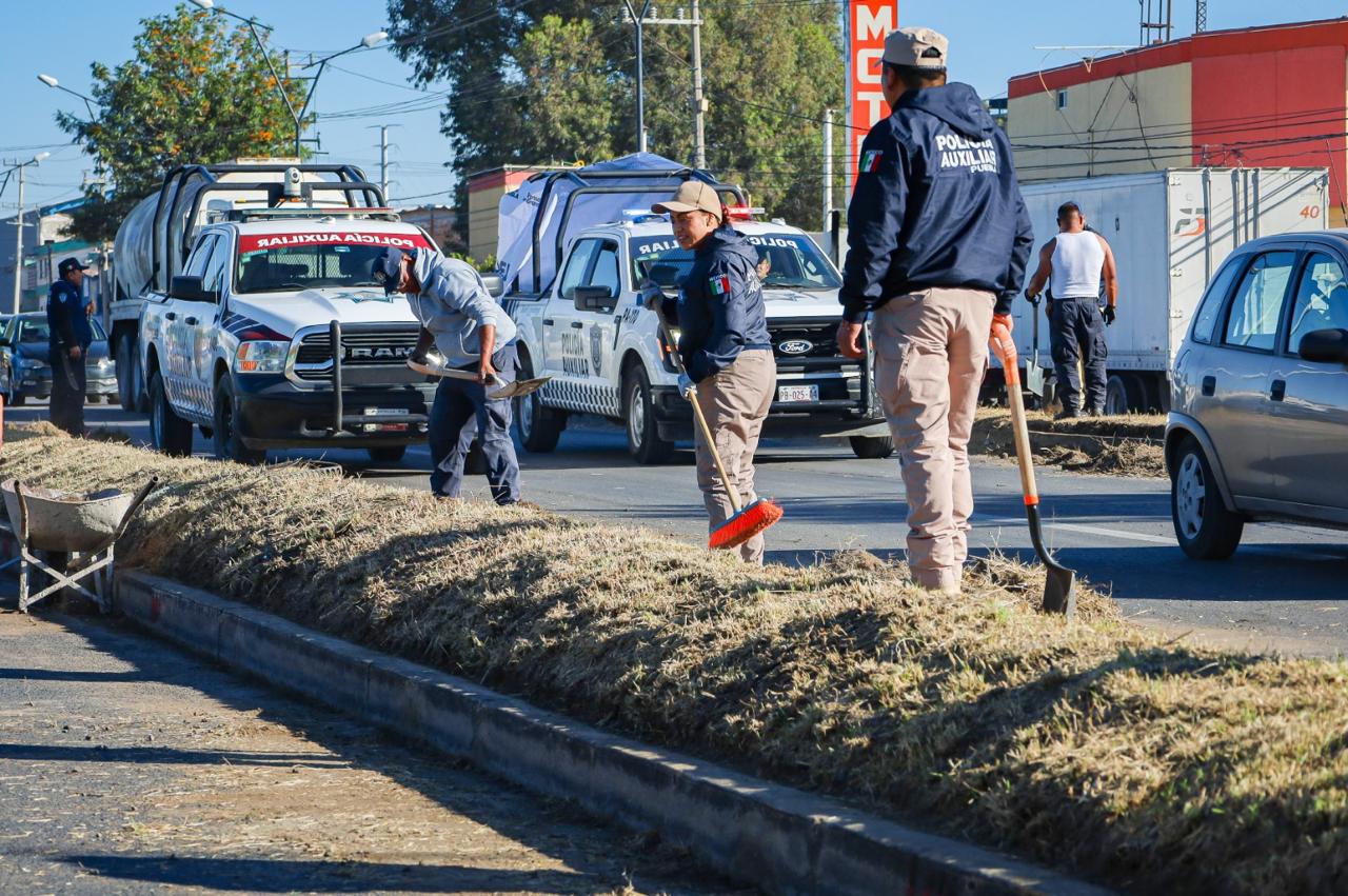 Con faenas del gobierno de Puebla se logra la construcción de la paz