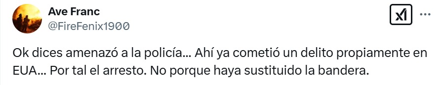 Delito por amenazar a la policia