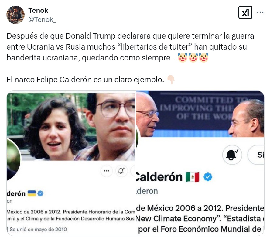 Derecha mexicana quita bandera de Ucrania en X, redes los tunden