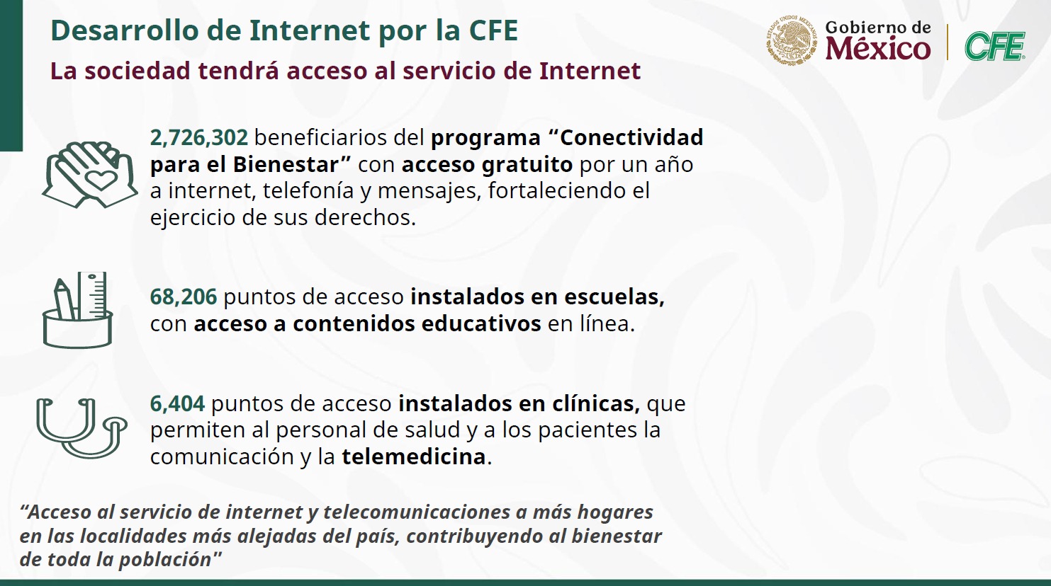 Desarrollo internet de Sheinbaum