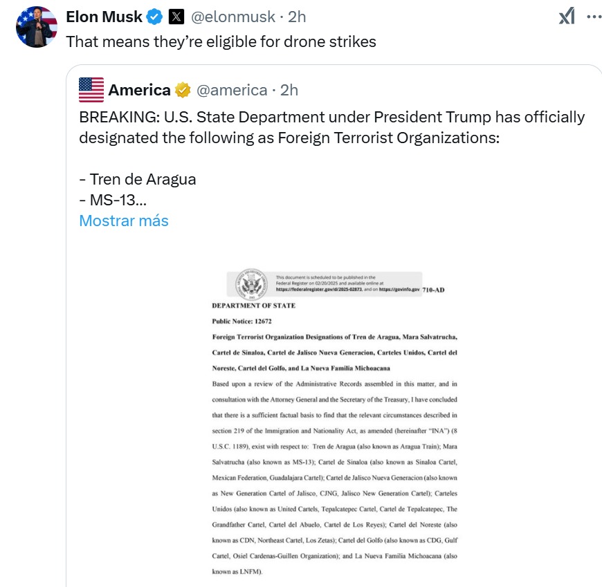 Elon Musk Cárteles