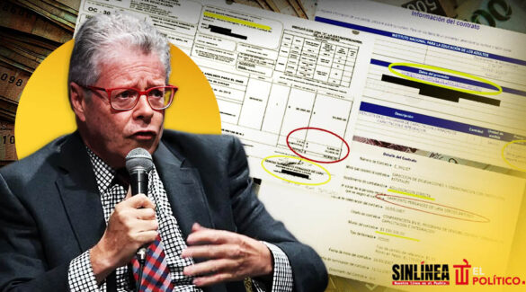 Exhiben contratos de Sergio Sarmiento