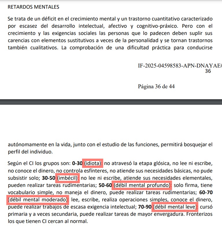 Insultos a discapacitados por parte de Javier Milei