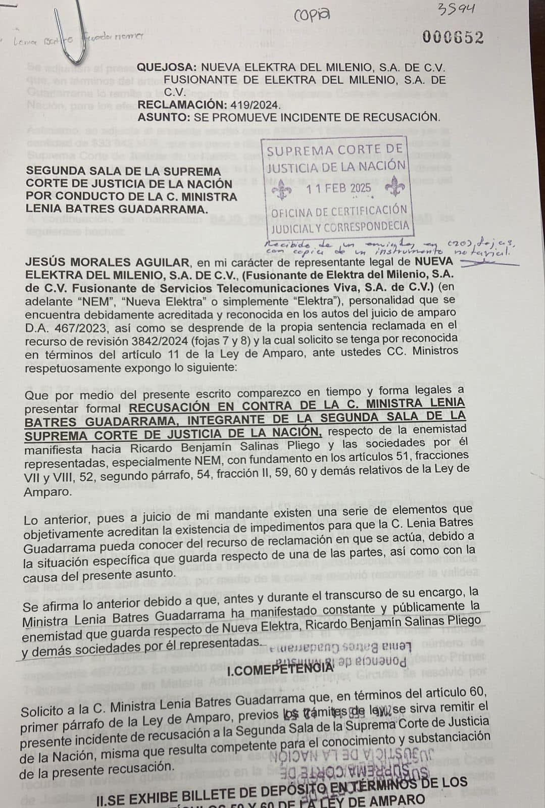Lenia Batres confirma multa a Salinas Pliego