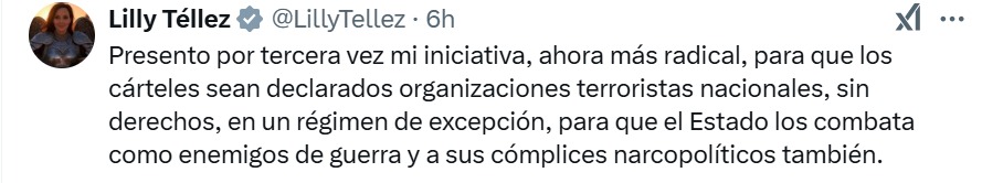 Lilly Téllez mensaje a Elon