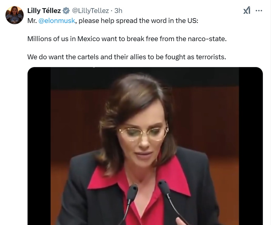 Mensaje Lilly Téllez a Elon Musk