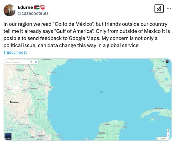 quejas google fuera de México