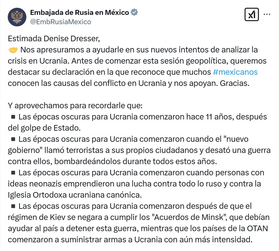 Respuesta embajada rusa a EU