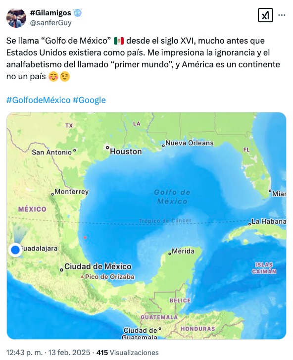 Se llama Golfo de México desde siglo 16