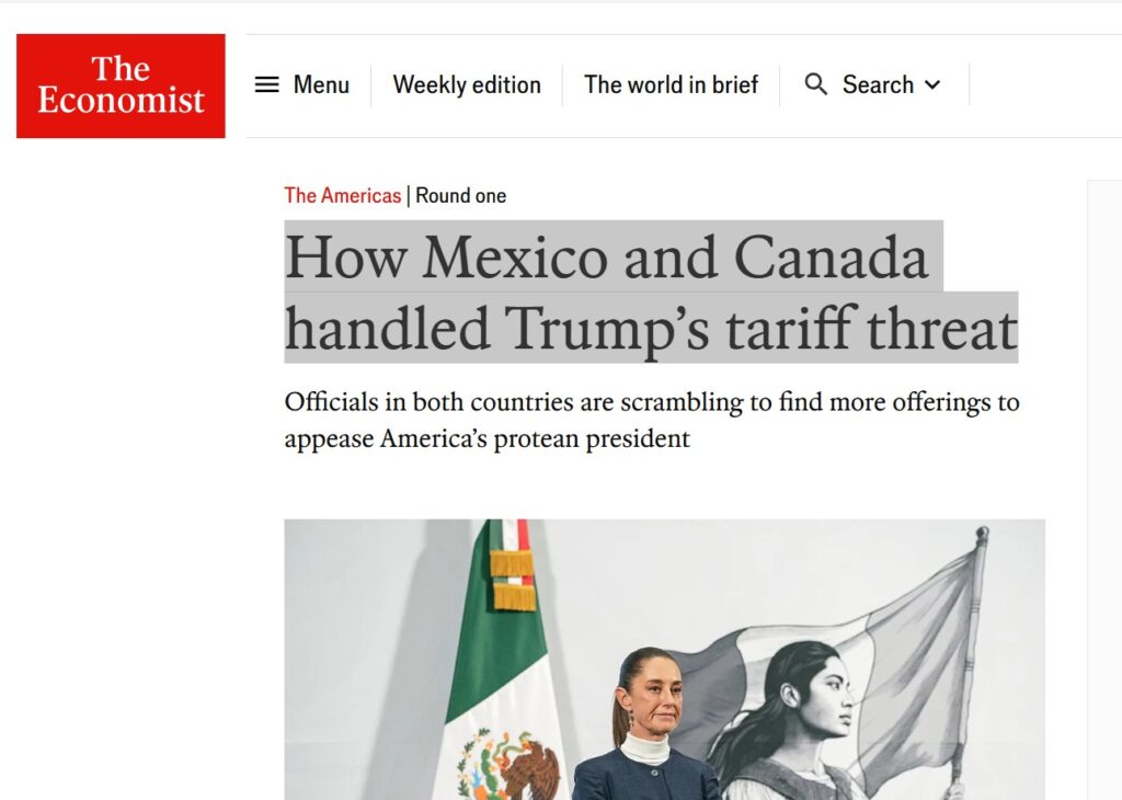 The Economist, artículo sobre Sheinbaum
