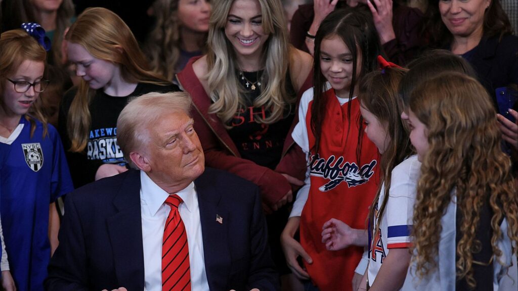 Trump con deportistas
