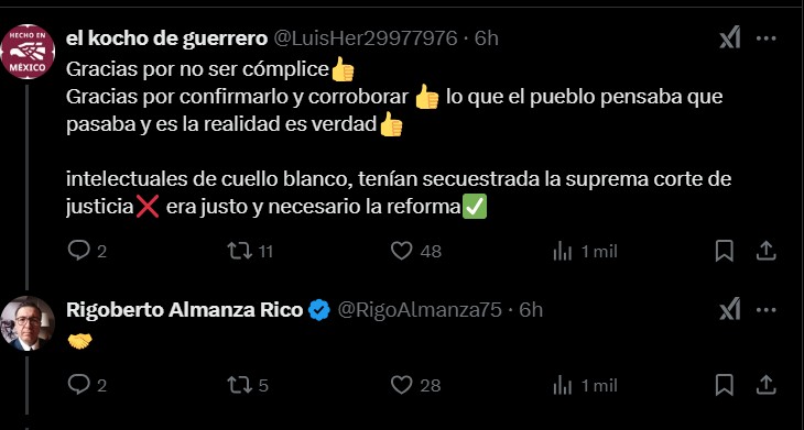 Usuarios reaccionan a chat entre jueces para sabotear reforma judicial