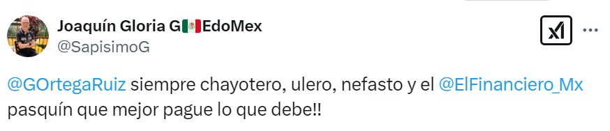 Usuarios se solidarizan con Manuel Pedrero